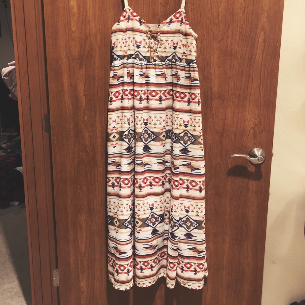 Bohemian Geometric Pattern Long Dress